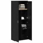 Credenza Rovere Nero 70 x 33.5 x 180 cm Legno multistrato