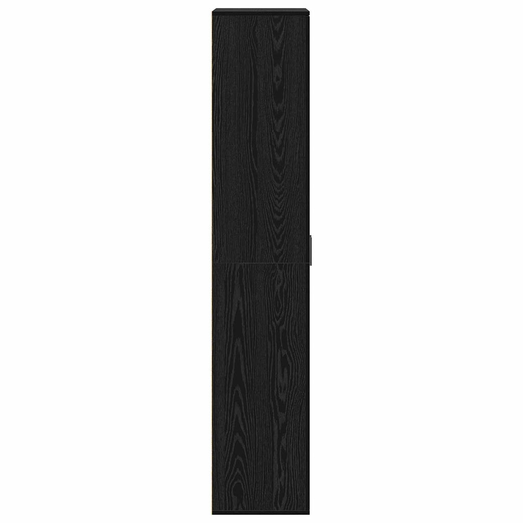 Credenza Rovere Nero 70 x 33.5 x 180 cm Legno multistrato