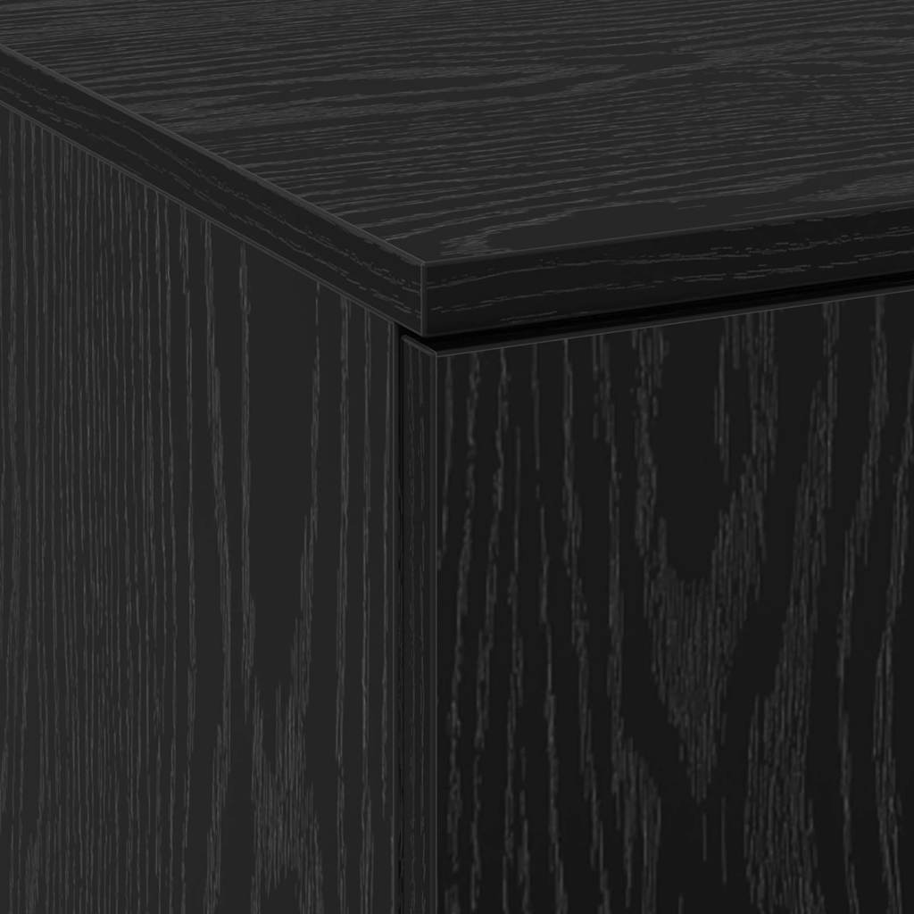 Alto mobile Rovere nero 60 x 35 x 180 cm Legno multistrato