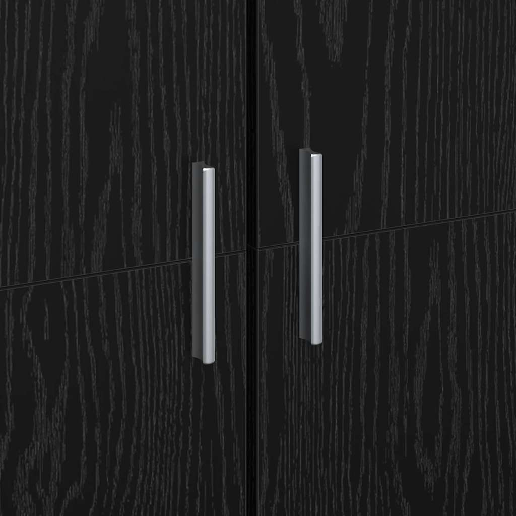 Alto mobile Rovere nero 60 x 35 x 180 cm Legno multistrato