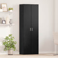 Alto mobile Rovere nero 60 x 35 x 180 cm Legno multistrato
