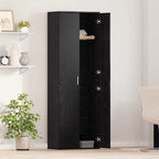 Alto mobile Rovere nero 60 x 35 x 180 cm Legno multistrato