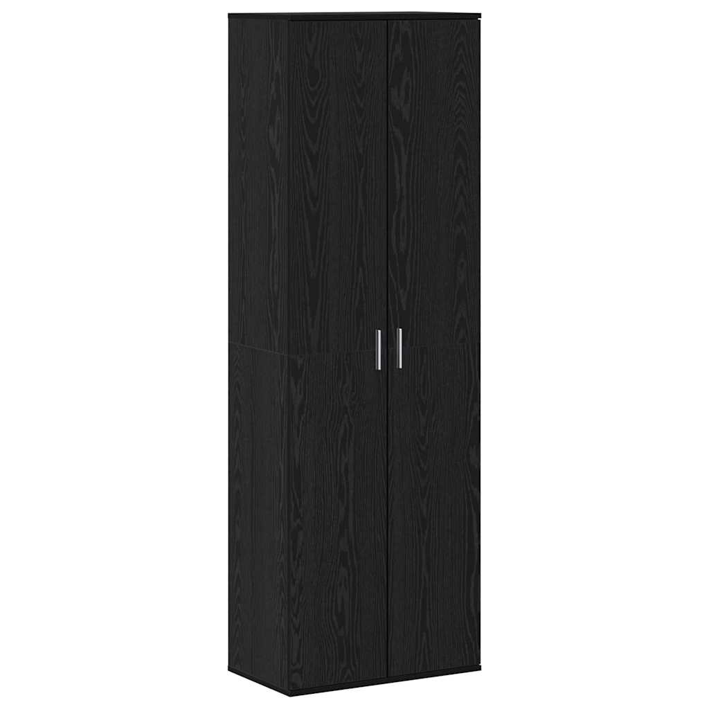 Alto mobile Rovere nero 60 x 35 x 180 cm Legno multistrato