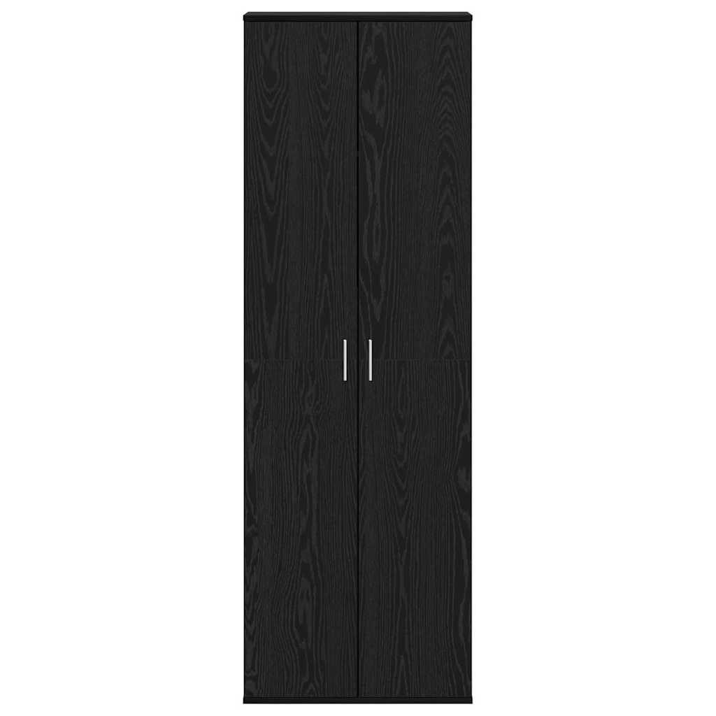 Alto mobile Rovere nero 60 x 35 x 180 cm Legno multistrato
