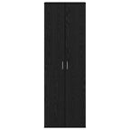 Alto mobile Rovere nero 60 x 35 x 180 cm Legno multistrato
