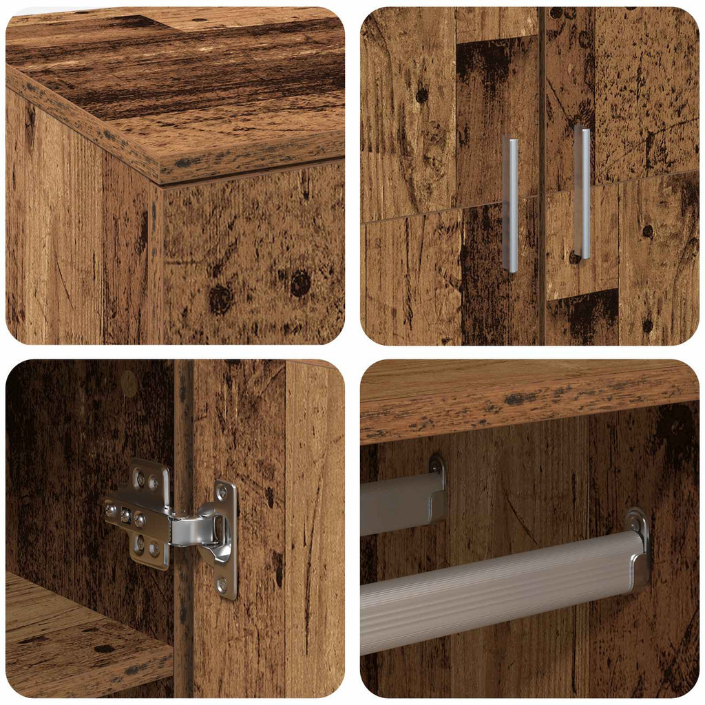 Credenza Legno vecchio 80 x 39 x 178 cm Legno multistrato