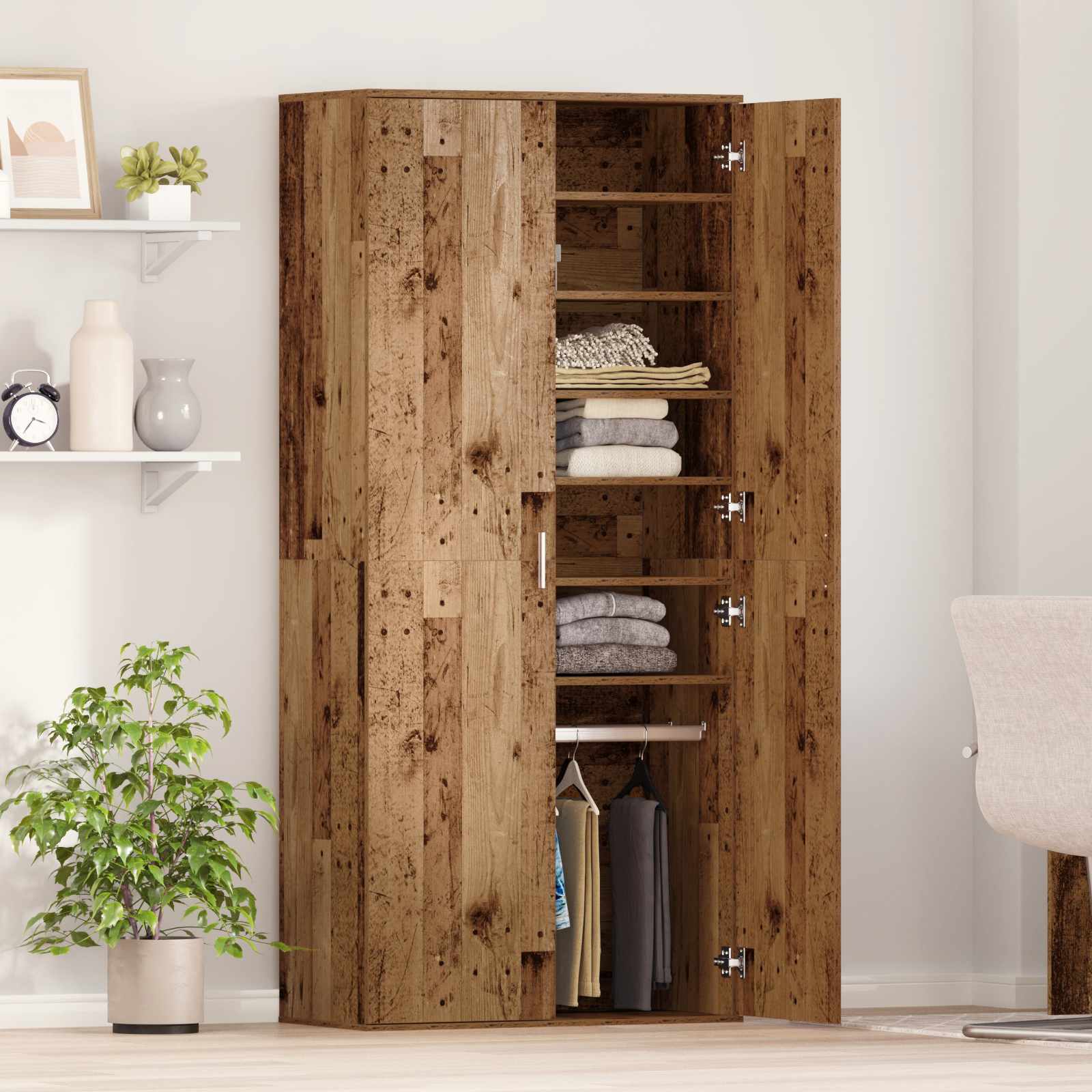 Credenza Legno vecchio 80 x 39 x 178 cm Legno multistrato