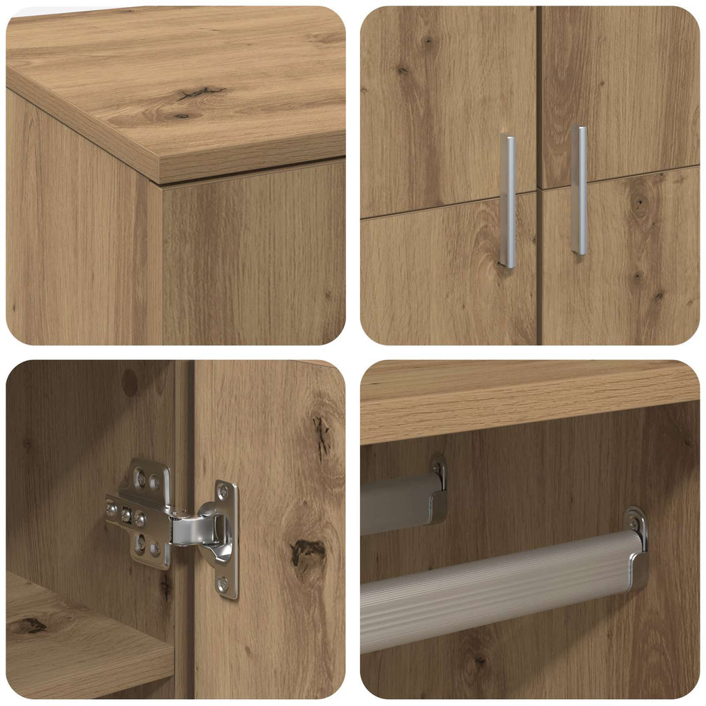 Credenza rovere artigianale 80 x 39 x 178 cm Legno multistrato