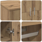 Credenza rovere artigianale 80 x 39 x 178 cm Legno multistrato