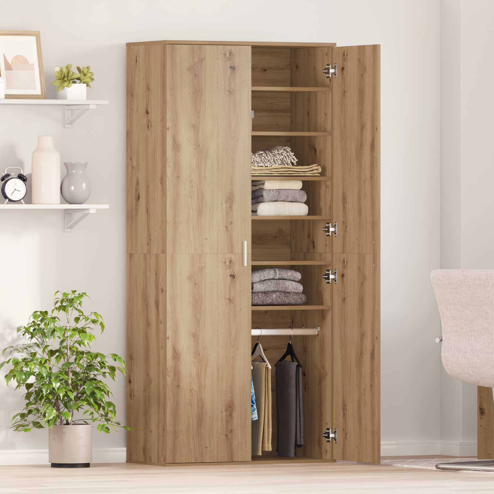 Credenza rovere artigianale 80 x 39 x 178 cm Legno multistrato