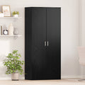Credenza Rovere nero 80 x 39 x 178 cm Legno multistrato