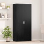Credenza Rovere nero 80 x 39 x 178 cm Legno multistrato