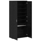 Credenza Rovere nero 80 x 39 x 178 cm Legno multistrato