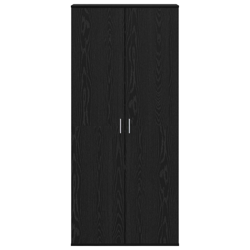 Credenza Rovere nero 80 x 39 x 178 cm Legno multistrato