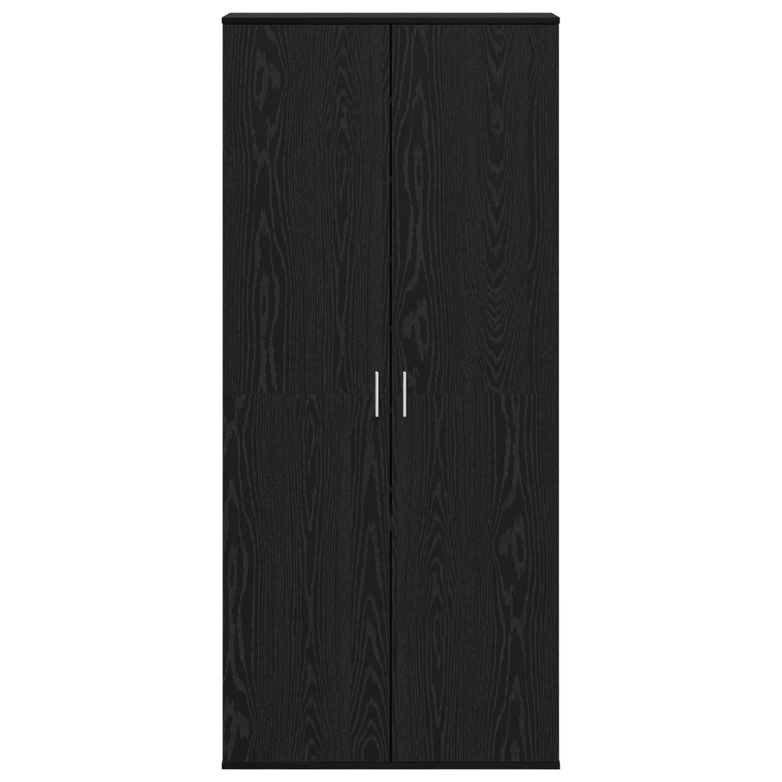Credenza Rovere nero 80 x 39 x 178 cm Legno multistrato