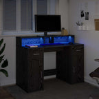 Scrivania Rovere nero 120 x 55 x 91 cm Legno multistrato