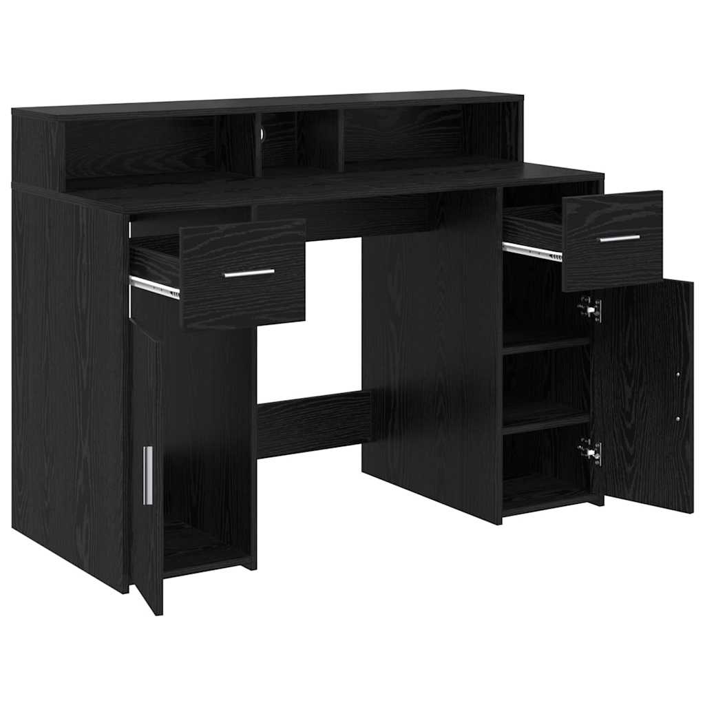 Scrivania Rovere nero 120 x 55 x 91 cm Legno multistrato