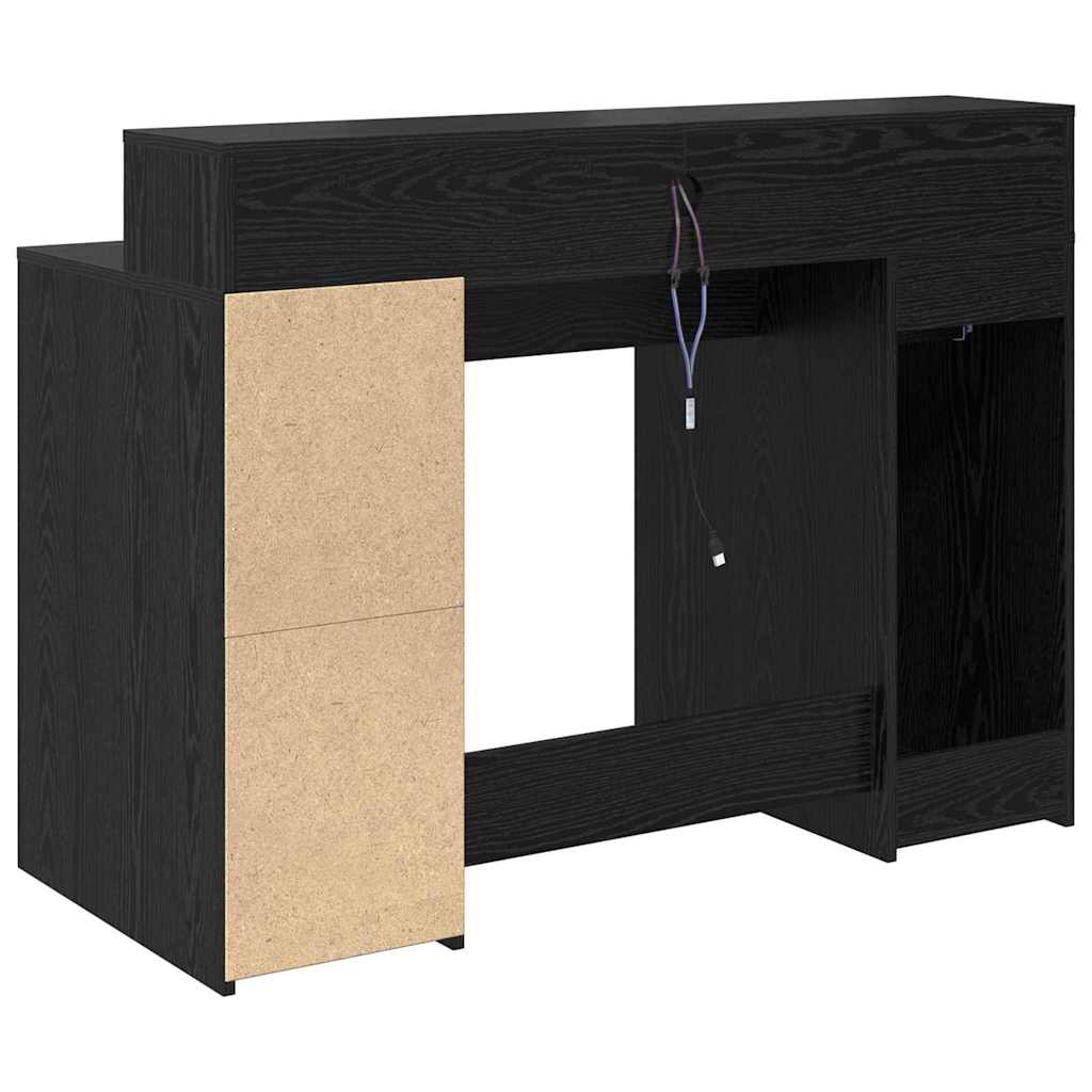 Scrivania Rovere nero 120 x 55 x 91 cm Legno multistrato