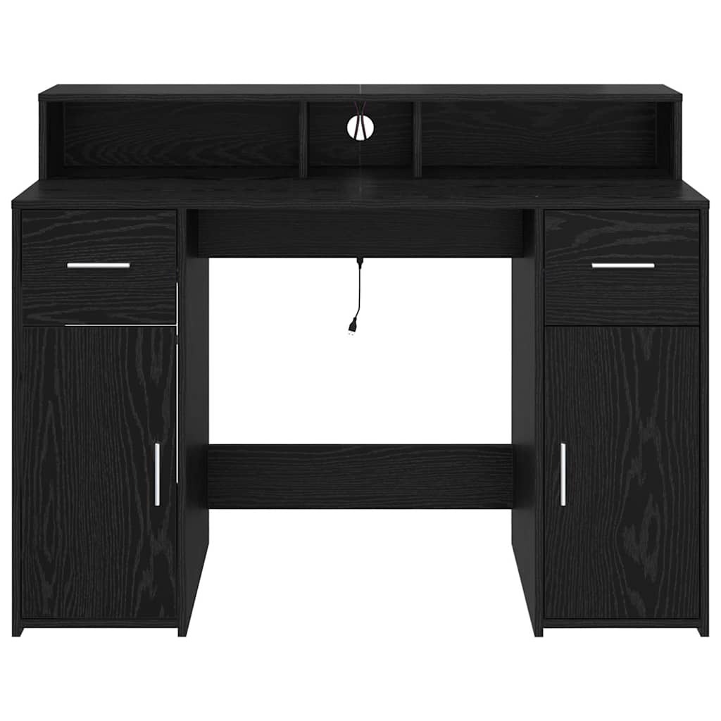 Scrivania Rovere nero 120 x 55 x 91 cm Legno multistrato