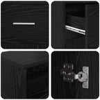 Scrivania Rovere nero 160 x 55 x 91 cm Legno multistrato