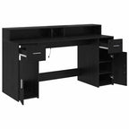 Scrivania Rovere nero 160 x 55 x 91 cm Legno multistrato
