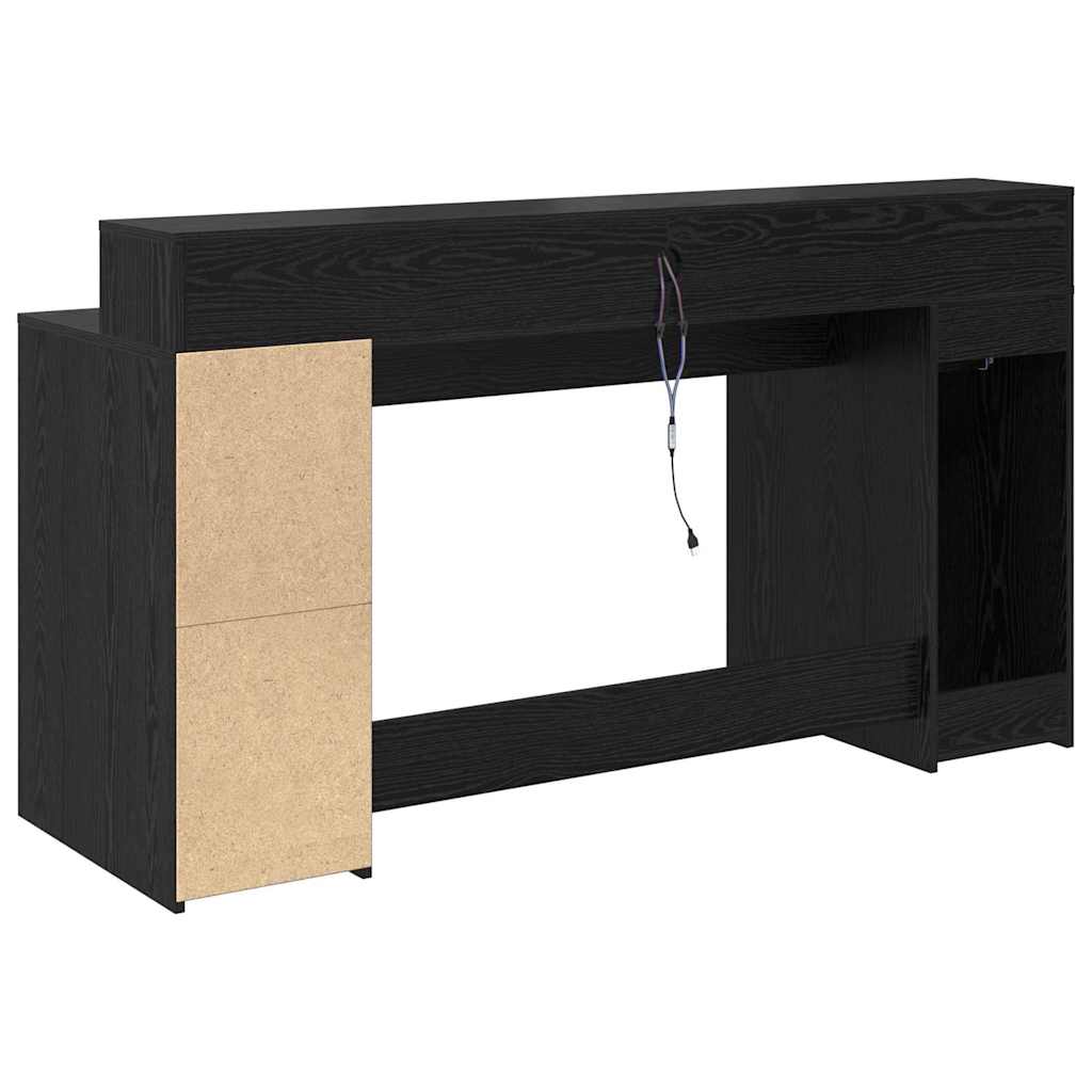 Scrivania Rovere nero 160 x 55 x 91 cm Legno multistrato
