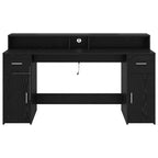 Scrivania Rovere nero 160 x 55 x 91 cm Legno multistrato