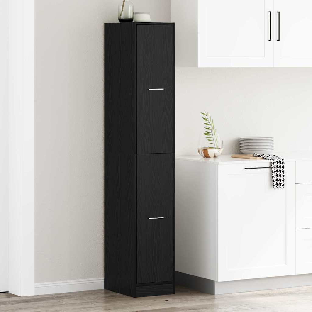 Armadio da Apoteca Rovere nero 30 x 41 x 174.5 cm