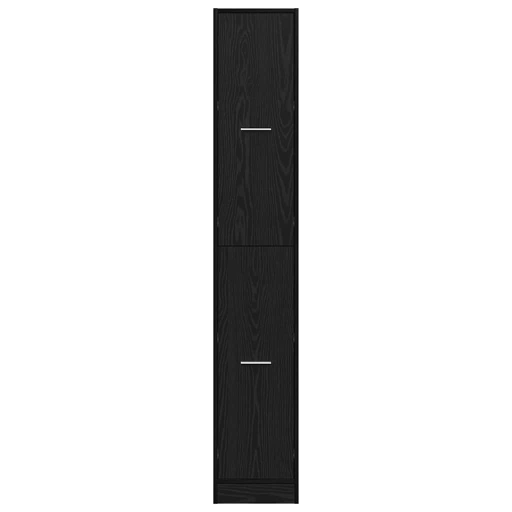 Armadio da Apoteca Rovere nero 30 x 41 x 174.5 cm