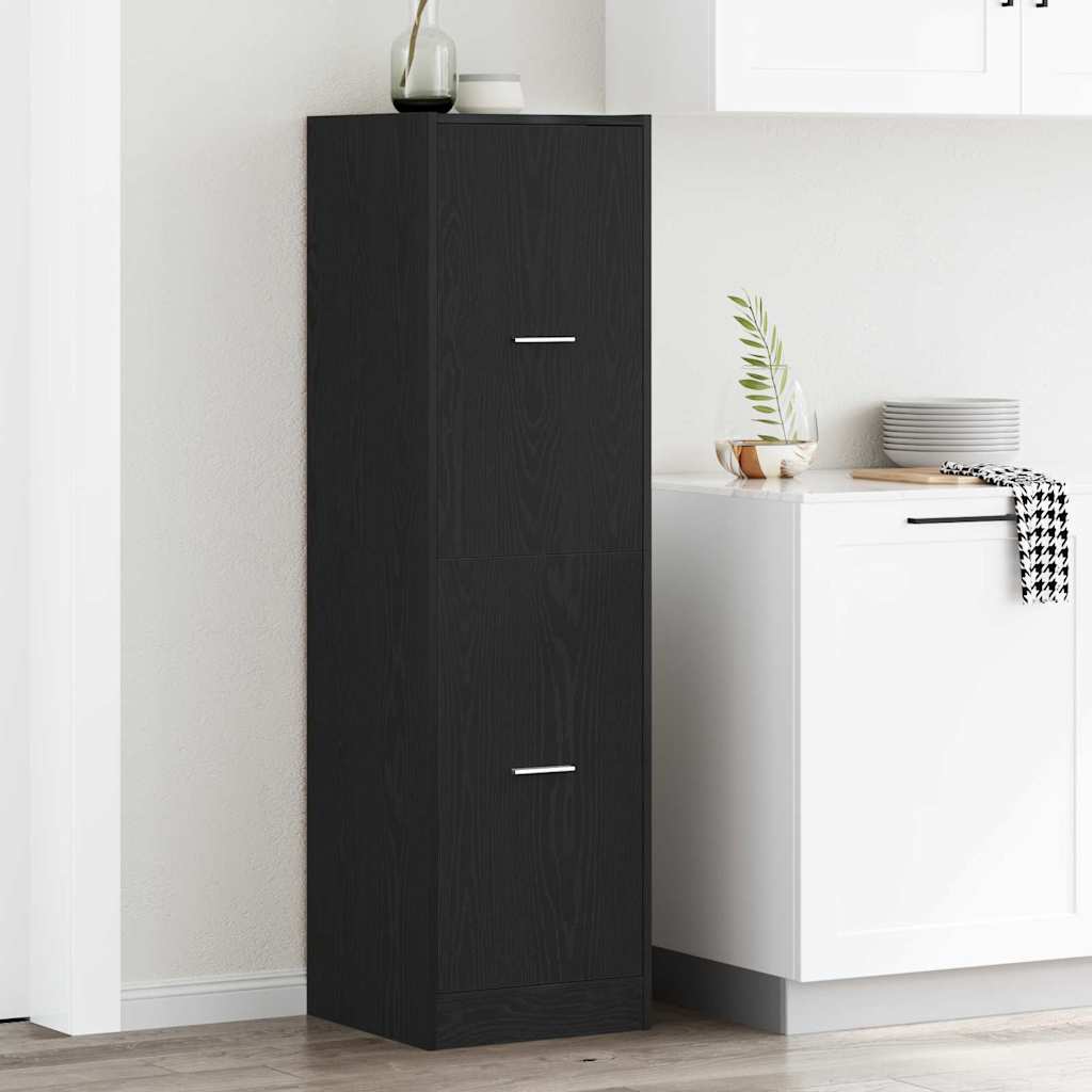 Armadio da Apoteca Rovere nero 40 x 41 x 144.5 cm