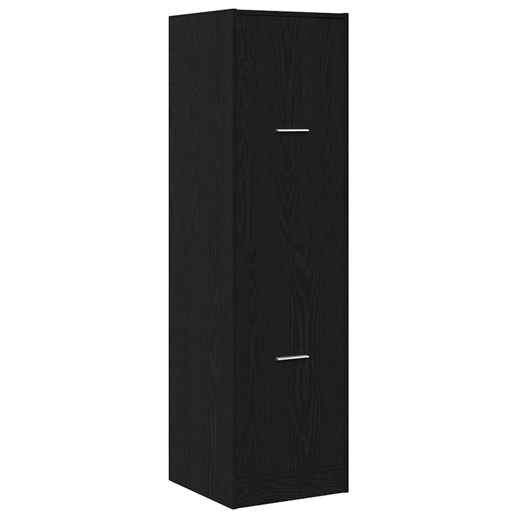 Armadio da Apoteca Rovere nero 40 x 41 x 144.5 cm
