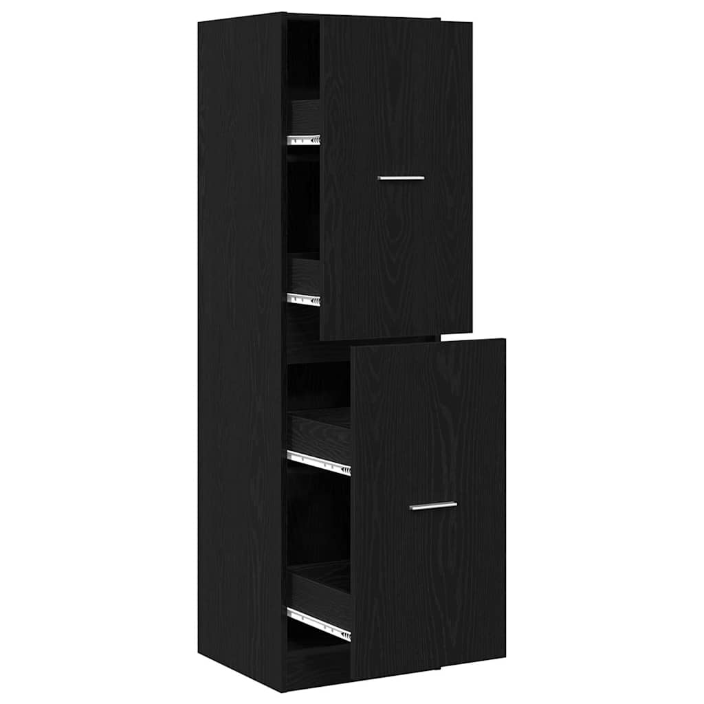 Armadio da Apoteca Rovere nero 40 x 41 x 144.5 cm