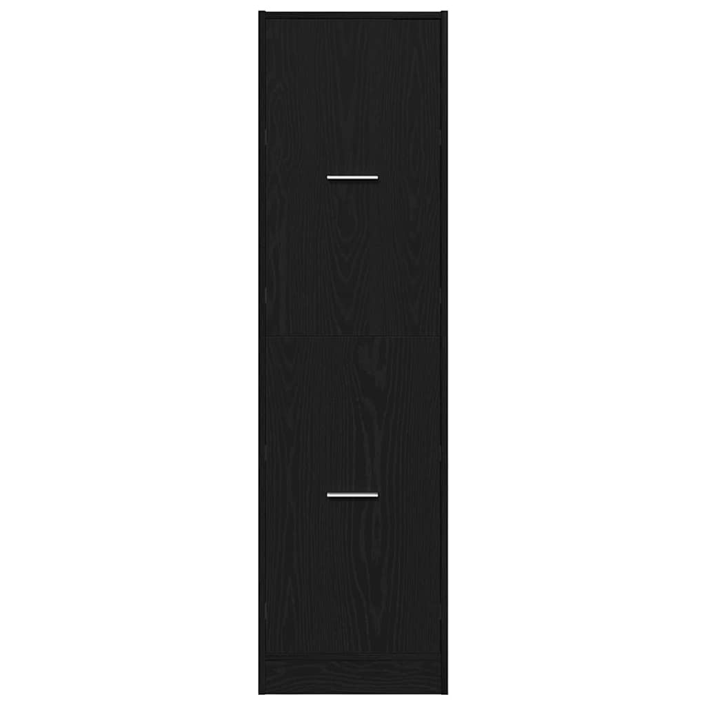 Armadio da Apoteca Rovere nero 40 x 41 x 144.5 cm