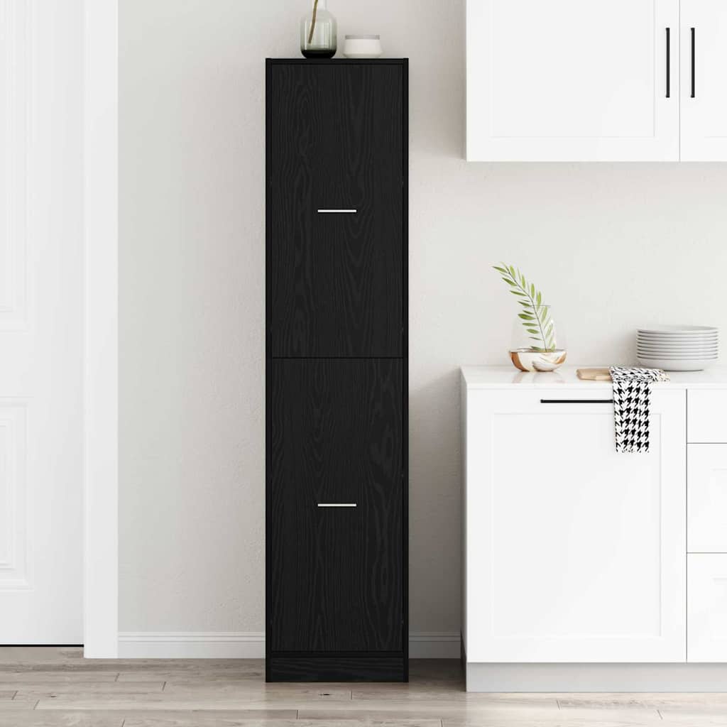 Armadio da Apoteca Rovere nero 40 x 41 x 174.5 cm