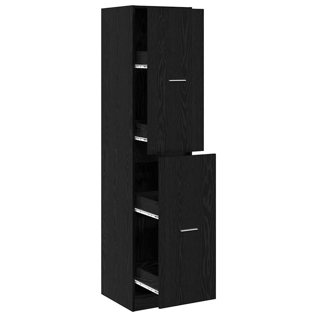 Armadio da Apoteca Rovere nero 40 x 41 x 174.5 cm