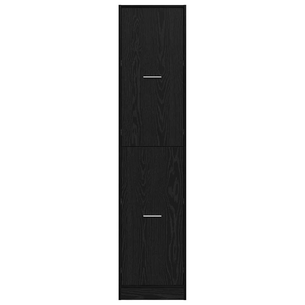 Armadio da Apoteca Rovere nero 40 x 41 x 174.5 cm