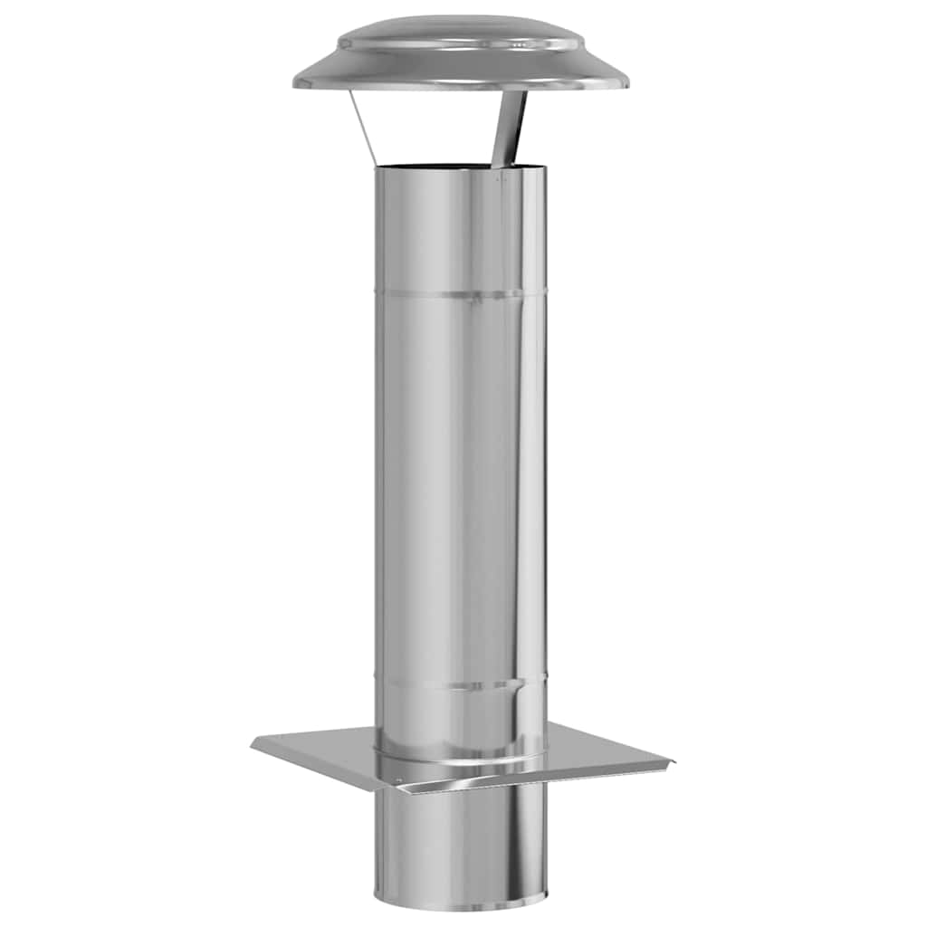 Estensione Camino Argento 25 x 25 x 65 cm Acciaio inossidabile