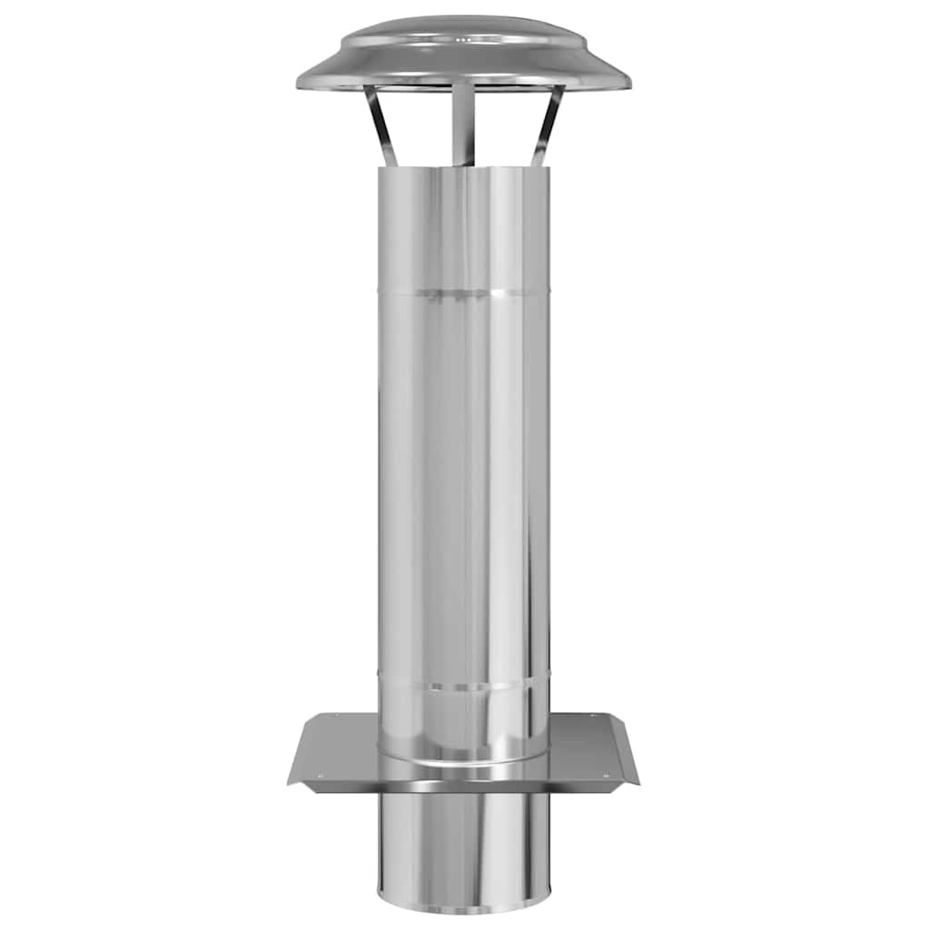 Estensione Camino Argento 25 x 25 x 65 cm Acciaio inossidabile