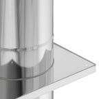 Estensione Camino Argento 25 x 25 x 65 cm Acciaio inossidabile