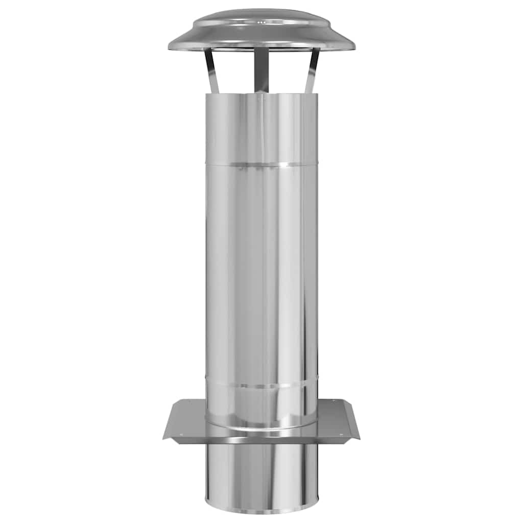 Estensione Camino Argento 25 x 25 x 65 cm Acciaio inossidabile