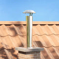 Estensione Camino Argento 25 x 25 x 82 cm Acciaio inossidabile