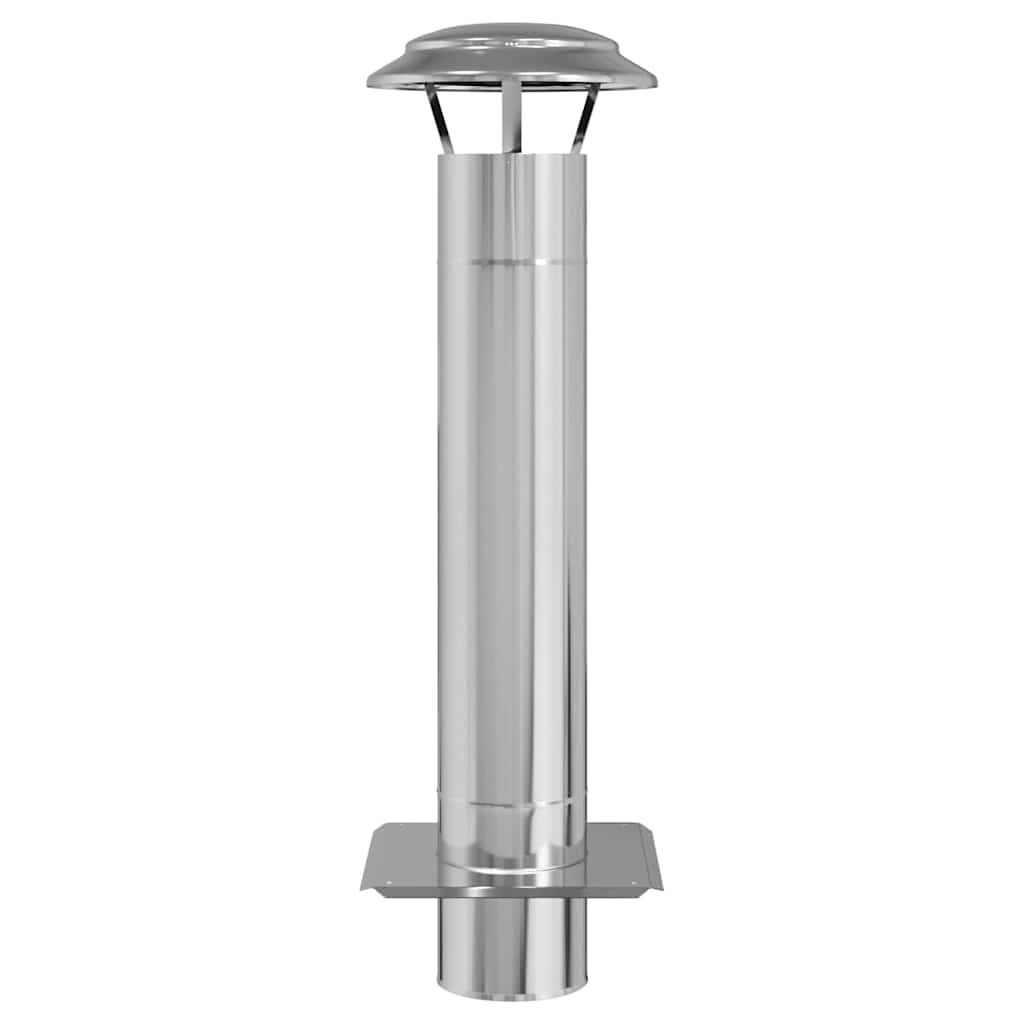 Estensione Camino Argento 25 x 25 x 82 cm Acciaio inossidabile