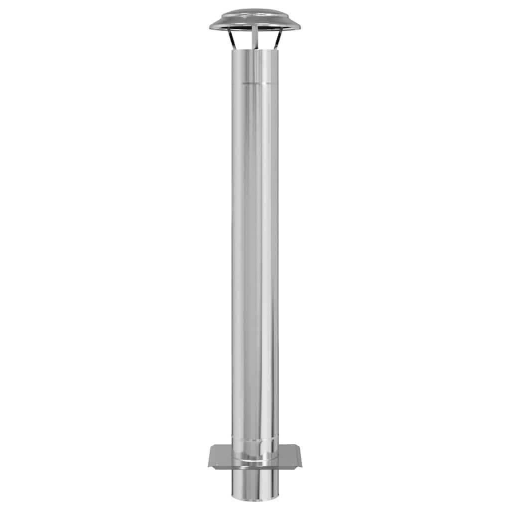 Estensione Camino Argento 25 x 25 x 132 cm Acciaio inossidabile