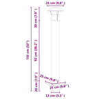 Estensione Camino Argento 25 x 25 x 132 cm Acciaio inossidabile