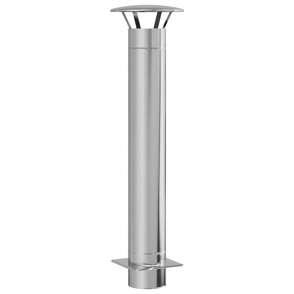 Estensione Camino Argento 35 x 35 x 132 cm Acciaio inossidabile