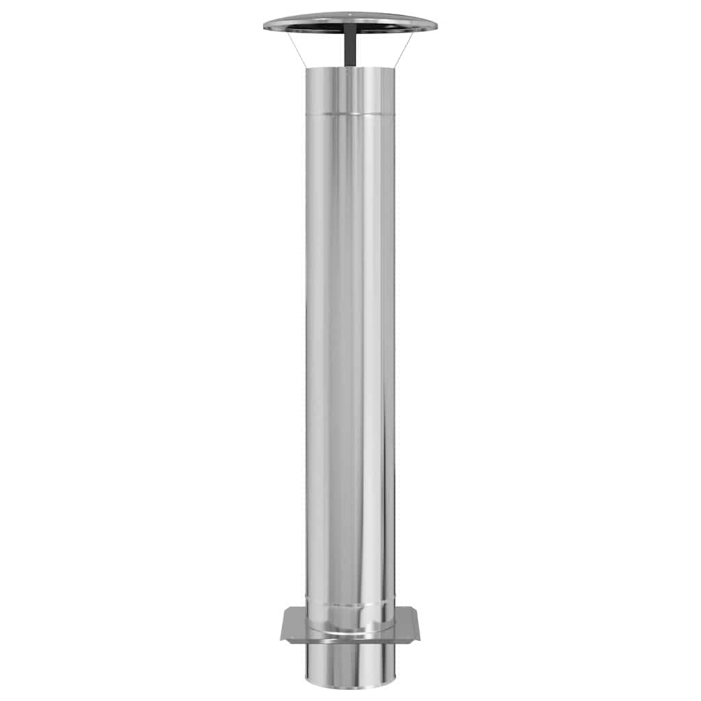 Estensione Camino Argento 35 x 35 x 132 cm Acciaio inossidabile