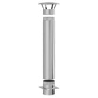 Estensione Camino Argento 35 x 35 x 132 cm Acciaio inossidabile