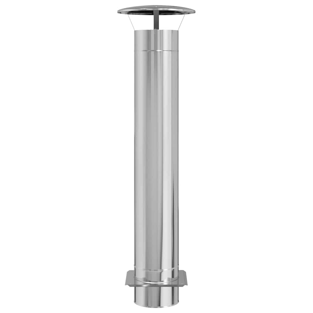 Estensione Camino Argento 35 x 35 x 132 cm Acciaio inossidabile