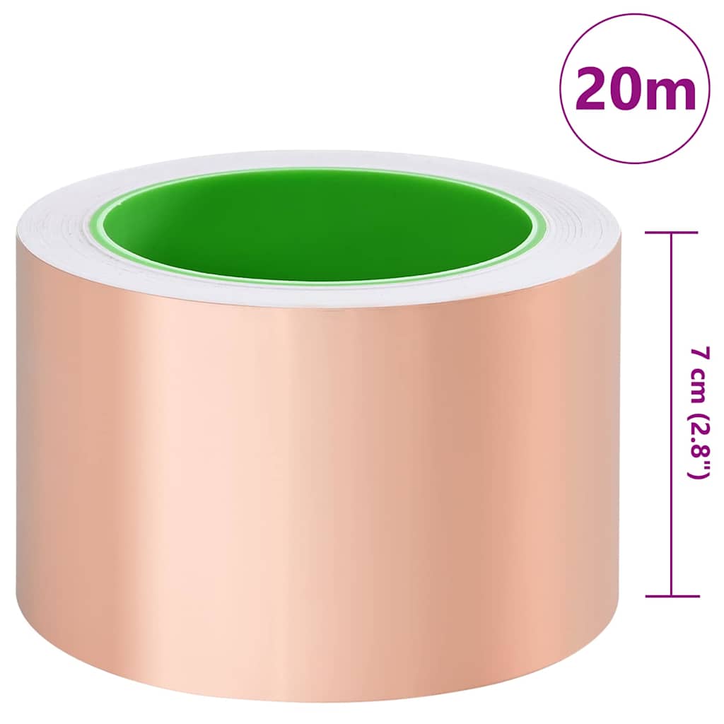 Nastro di rame per protezione dalle lumache Rame 70 mm x 20 m