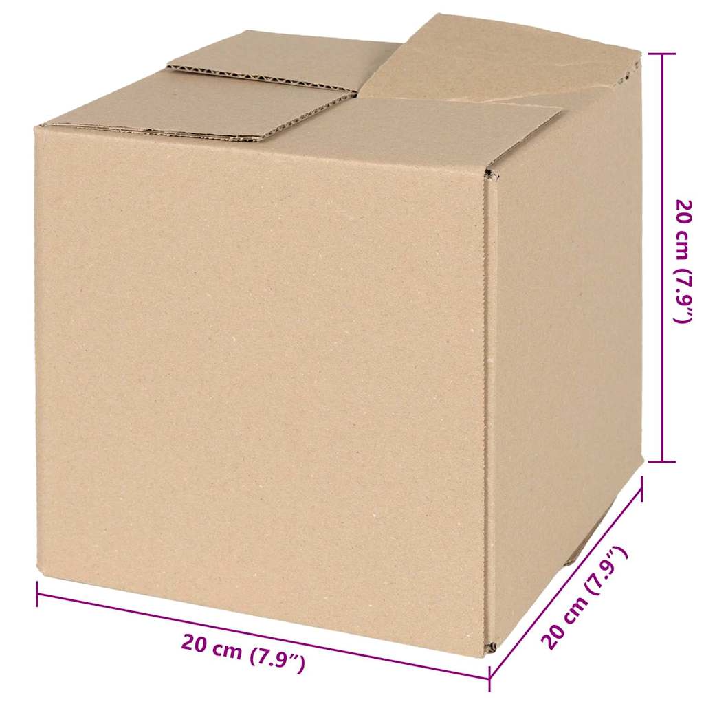 Scatola Pieghevole 50 pcs Naturale 20 x 20 x 20 cm Cartone